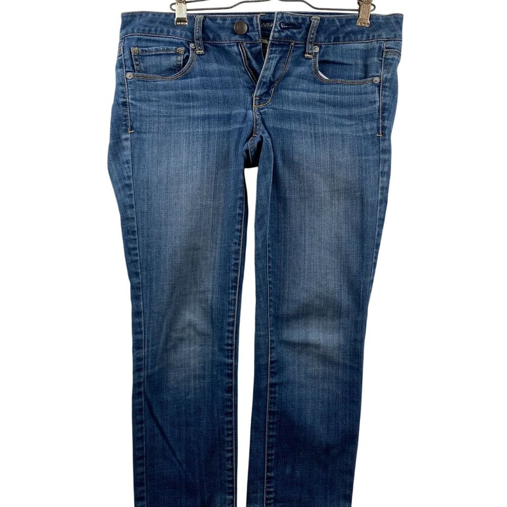American Eagle Womens Jeans 32x29 Measured Super Stretch Skinny Blue Denim